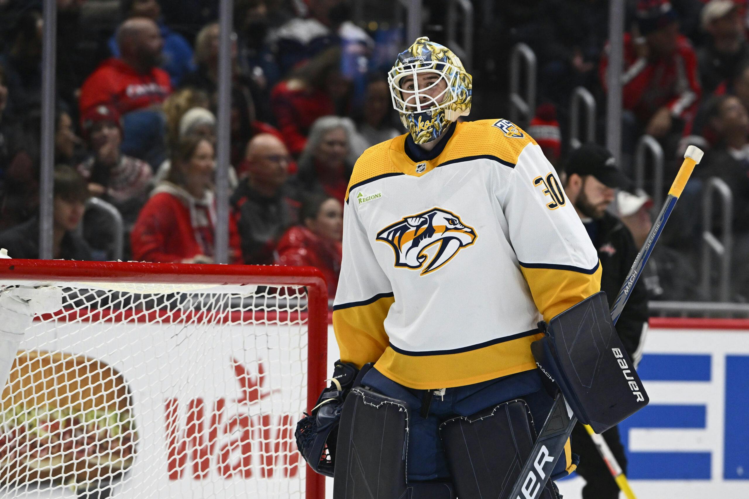 Russian netminder Yaroslav Askarov.